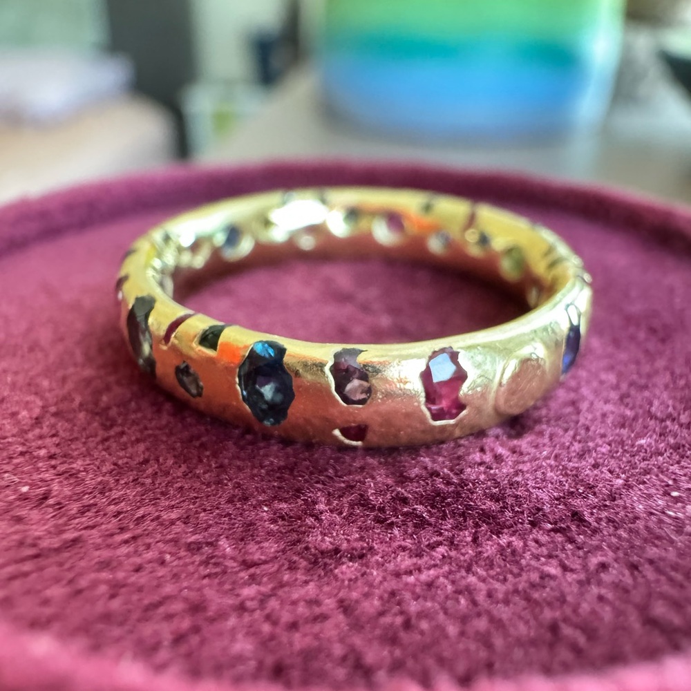 Custom Polly Wales Confetti Ring